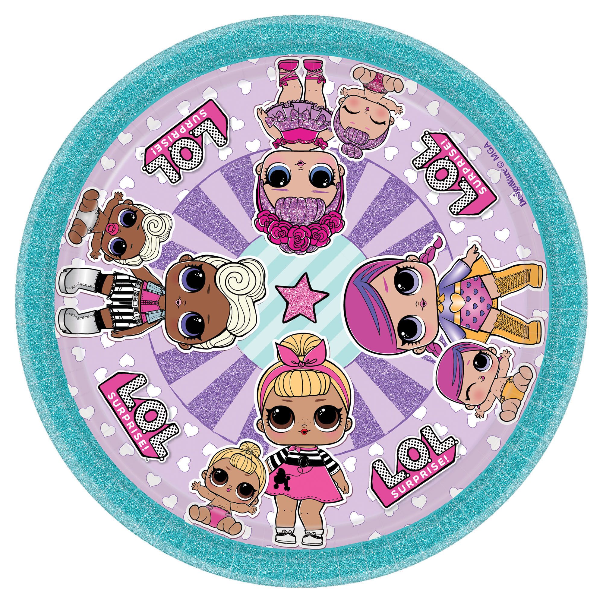 LOL Surprise Round Plates, 7" - Makers