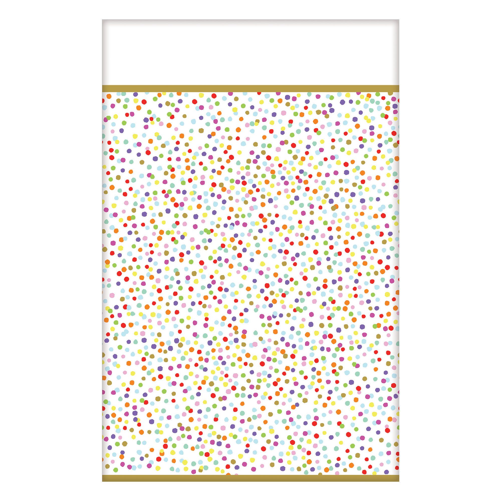Rainbow Confetti Paper Table Cover